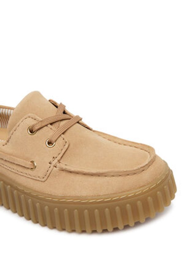 Clarks Półbuty Torhill Boat 26186301 Beżowy. Kolor: beżowy. Materiał: zamsz, skóra