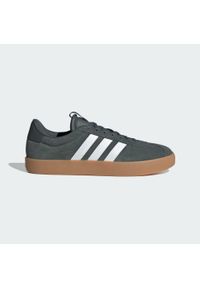 Adidas - Buty VL Court 3.0. Kolor: biały, czarny, wielokolorowy, zielony, brązowy. Materiał: skóra