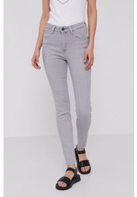 Lee jeansy Scarlett High Light Grey damskie high waist. Stan: podwyższony. Kolor: szary