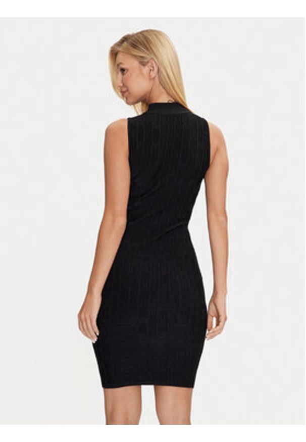 Marciano Guess Sukienka dzianinowa 4YGK0A 5718Z Czarny Regular Fit. Kolor: czarny. Materiał: wiskoza