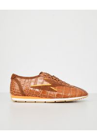 KENNEL&SCHMENGER - Skórzane sneakersy z kontrastową podeszwą. Kolor: brązowy. Materiał: skóra #4