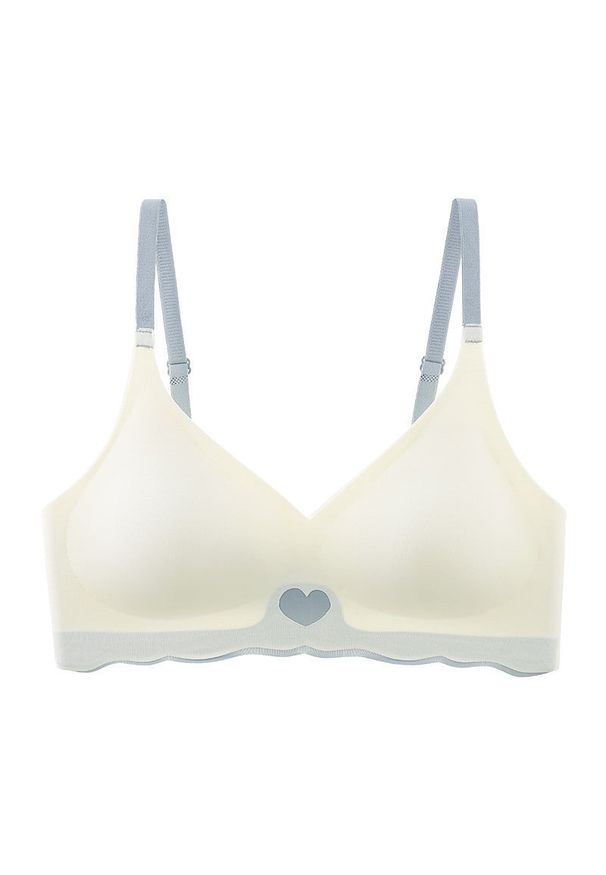 Intica - Biustonosz bezszwowy bez fiszbin na co dzień AnnaDiane. Kolor: beżowy. Materiał: materiał