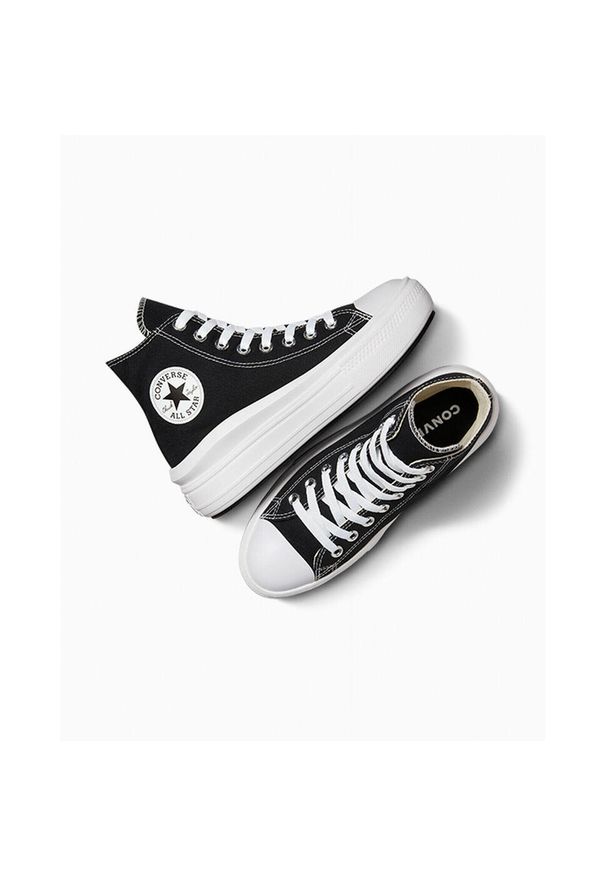 Trampki Converse Chuck Taylor All Star Move Hi, Kobiety. Kolor: czarny. Materiał: materiał. Model: Converse All Star