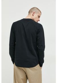 Converse longsleeve bawełniany kolor czarny z aplikacją. Kolor: czarny. Materiał: bawełna. Długość rękawa: długi rękaw. Wzór: aplikacja #3