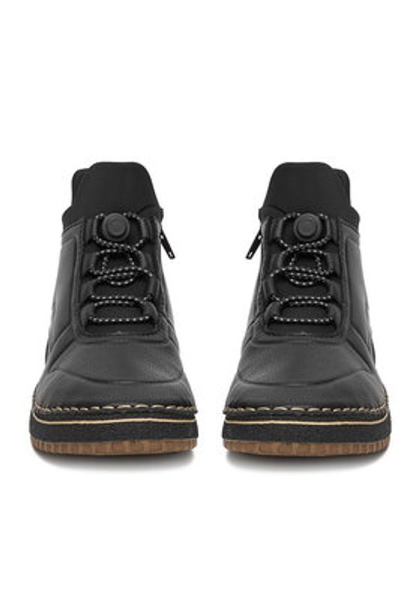 Rieker Półbuty 50961-00 Czarny. Kolor: czarny. Materiał: skóra