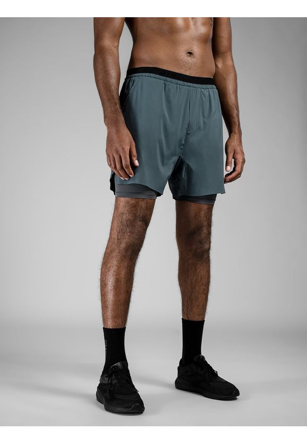4f - 4F Spodenki treningowe szybkoschnące męskie 4F x Robert Lewandowski S. Kolor: szary. Materiał: materiał. Sport: fitness