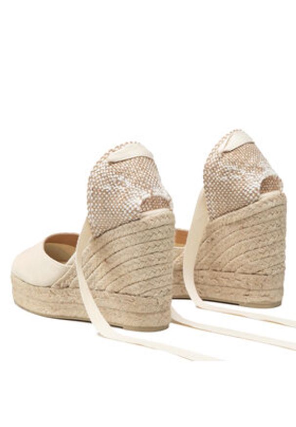 Castañer Espadryle Carina/8ED/001 Beżowy. Kolor: beżowy. Materiał: materiał