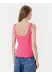 Guess Jeans Top W5YP35 KA0H1 Różowy Regular Fit. Kolor: różowy. Materiał: bawełna #5