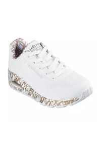 skechers - Adidasy Skechers Uno - Loving Love, Kobiety. Kolor: biały. Materiał: skóra ekologiczna, materiał