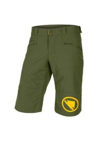 ENDURA - Spodenki rowerowe męskie Endura Singletrack II Short. Kolor: zielony. Sport: kolarstwo #1