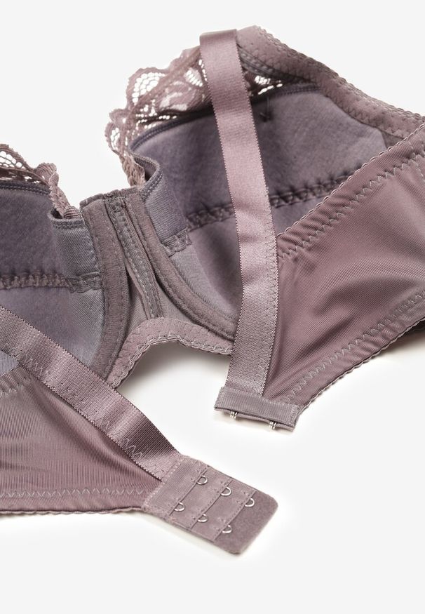 Renee - Szary Biustonosz Typu Full Cup z Regulowanymi Ramiączkami Vikiirisa. Kolor: szary. Materiał: jeans