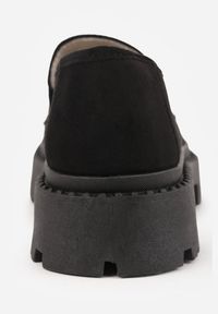 Renee - Czarne Wsuwane Mokasyny Vices na Platformie Dionela. Okazja: na co dzień. Zapięcie: bez zapięcia. Kolor: czarny. Materiał: jeans, koronka. Sezon: jesień. Obcas: na platformie. Styl: casual, klasyczny #6