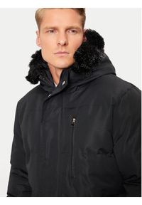 Brave Soul Parka MJK-COLNEBLACK Czarny Regular Fit. Kolor: czarny. Materiał: syntetyk