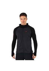 WOOLONA - Pakke Hybrid Bluza Hybrydowa z Wełny Merino dla Rowerzystów. Kolor: czarny. Materiał: wełna