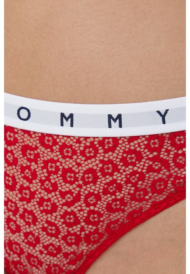 TOMMY HILFIGER - Tommy Hilfiger stringi (3-pack) z koronki. Materiał: koronka. Wzór: koronka