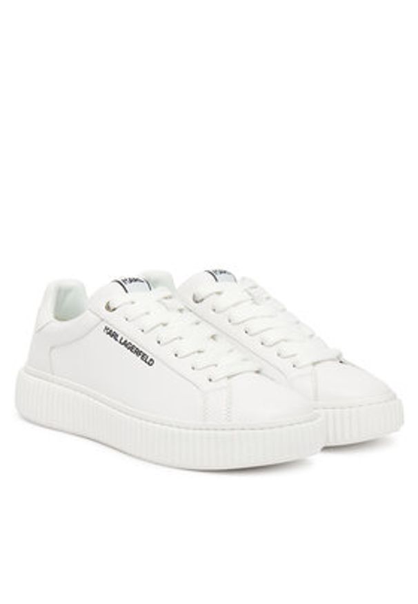 Karl Lagerfeld - KARL LAGERFELD Sneakersy KL24220 Biały. Kolor: biały. Materiał: skóra
