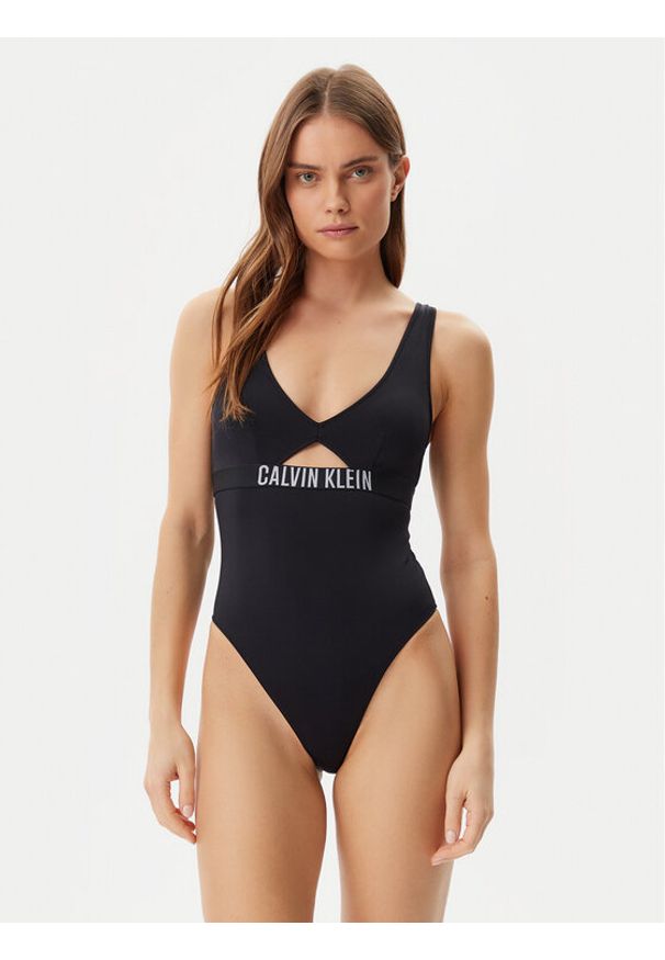 Calvin Klein Swimwear Strój kąpielowy KW0KW02746 Czarny. Kolor: czarny. Materiał: syntetyk