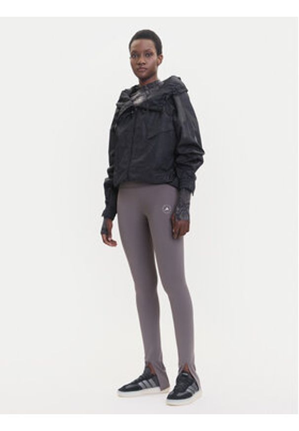 Adidas by Stella McCartney - adidas by Stella McCartney Kurtka przejściowa Item Track Top Printed JV7035 Czarny Loose Fit. Kolor: czarny. Materiał: syntetyk