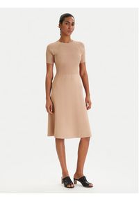 Armani Exchange Sukienka dzianinowa XW001885 AF10352 Beżowy Regular Fit. Kolor: beżowy. Materiał: wiskoza, syntetyk #5