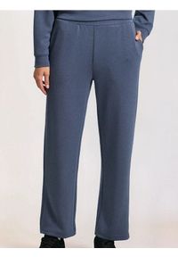 Sinsay - Spodnie z miękkiej dzianiny Soft Touch z dodatkiem wiskozy - niebieski. Kolor: niebieski. Materiał: dzianina, wiskoza #1
