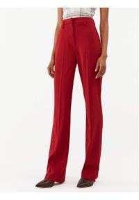 Patrizia Pepe Spodnie materiałowe 8P0540/A6F5-R799 Bordowy Straight Fit. Kolor: czerwony. Materiał: materiał, syntetyk #1