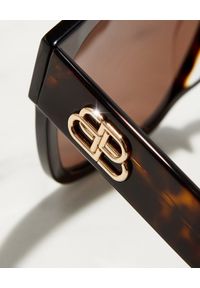 Balenciaga - BALENCIAGA - Brązowe okulary przeciwsłoneczne. Kolor: brązowy #4