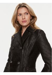 Guess Kurtka z imitacji skóry Olivia Moto Jacket W3YL25 WFIR2 Czarny Regular Fit. Kolor: czarny. Materiał: syntetyk #6