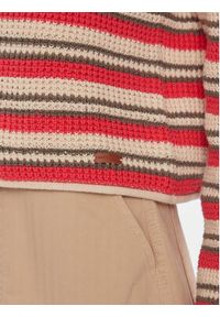 Pepe Jeans Kardigan Gala Cardigan PL702107 Czerwony Slim Fit. Kolor: czerwony. Materiał: bawełna #4