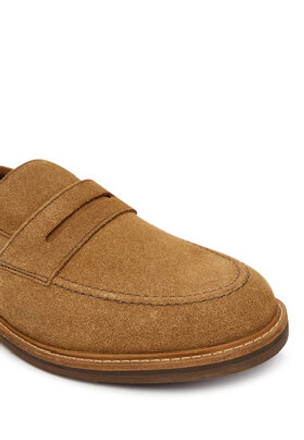 Clarks Półbuty Aldwin Step 26186450 Brązowy. Kolor: brązowy. Materiał: zamsz, skóra