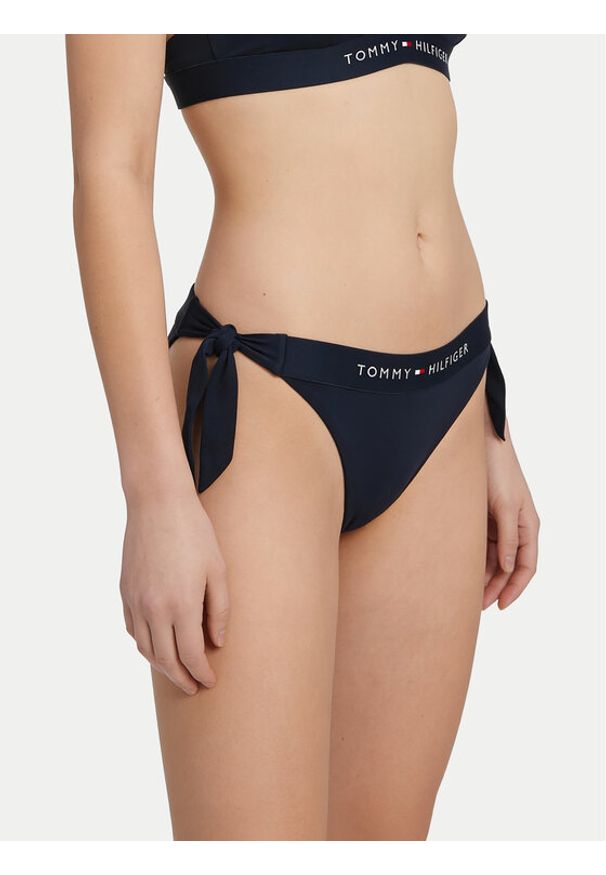 TOMMY HILFIGER - Tommy Hilfiger Dół od bikini UW0UW06362 Granatowy. Kolor: niebieski. Materiał: syntetyk