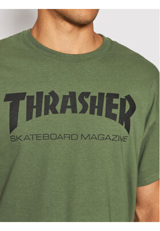 Thrasher T-Shirt Skatemag Zielony Regular Fit. Kolor: zielony. Materiał: bawełna