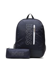 BOSS - Boss Plecak J20385 Granatowy. Kolor: niebieski. Materiał: materiał