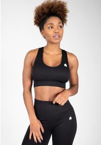 GORILLA WEAR - Neiro Bezszwowe Biustonosz sportowy - Czarny. Kolor: czarny. Sport: fitness