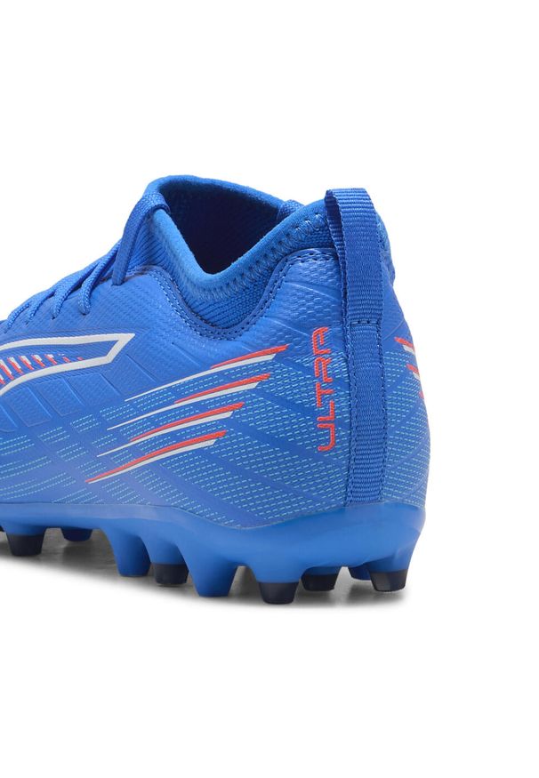 Puma - Młodzieżowe buty piłkarskie ULTRA 6 MATCH MG PUMA Ultra Blue White Glowing Red. Kolor: czerwony, niebieski, wielokolorowy, biały. Szerokość cholewki: normalna. Sport: piłka nożna