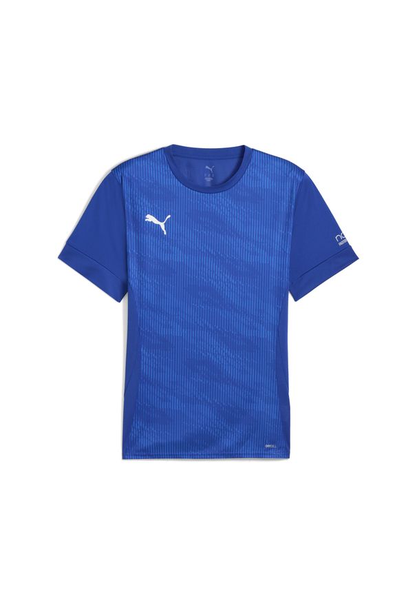 Puma - Męska koszulka Individual Padel z grafiką PUMA Vivid Blue White. Kolor: niebieski, wielokolorowy, biały