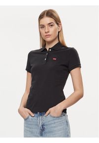 Levi's® Polo 52599-0046 Czarny Slim Fit. Typ kołnierza: polo. Kolor: czarny. Materiał: bawełna