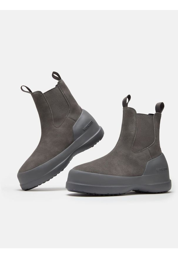Sztyblety damskie Moon Boot LUNA CHELSEA SUE. Kolor: szary