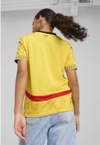 Puma - Młodzieżowa koszulka wyjazdowa Ghana 2025 PUMA Pelé Yellow Black. Kolor: żółty. Wzór: aplikacja