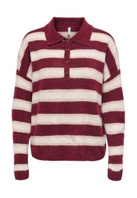 only - ONLY Sweter Talio 15358606 Bordowy Regular Fit. Kolor: czerwony. Materiał: syntetyk #1