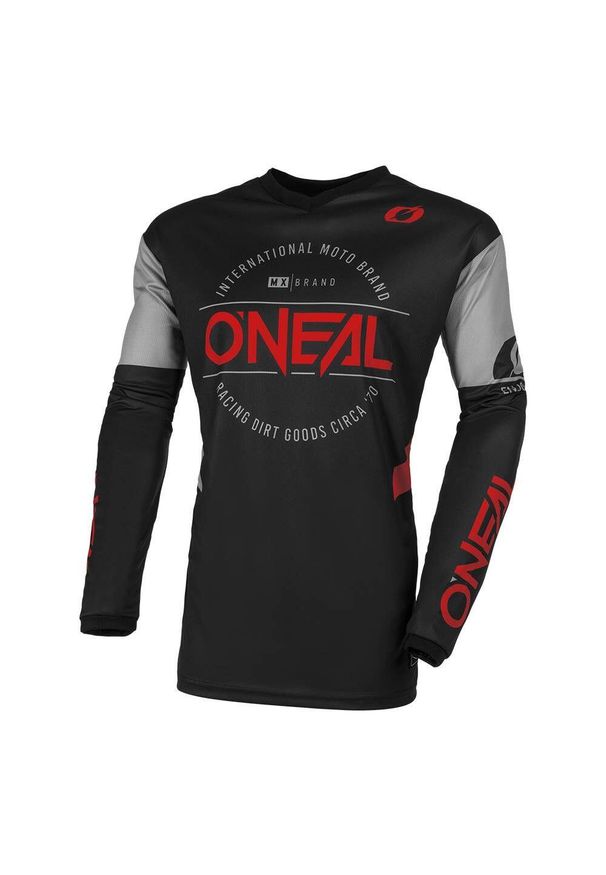 O'NEAL - Bluza rowerowa mtb męska O`Neal Brand V.23. Kolor: wielokolorowy, czarny, czerwony. Materiał: materiał