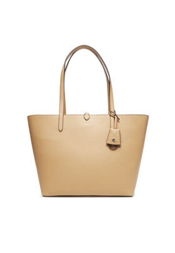 Lauren Ralph Lauren - LAUREN RALPH LAUREN Torebka 431795329071 Beżowy. Kolor: beżowy. Materiał: skórzane