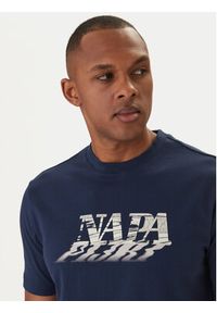 Napapijri T-Shirt Lodestar NP0A4FGY Granatowy Regular Fit. Kolor: niebieski. Materiał: bawełna #4
