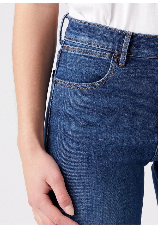 Wrangler - WRANGLER HIGH RISE SKINNY DAMSKIE SPODNIE JEANSOWE GOOD NEWS W27HXR44Z 112144778