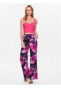 Morgan Spodnie materiałowe 231-PCHARM.F Różowy Relaxed Fit. Kolor: różowy. Materiał: syntetyk #4