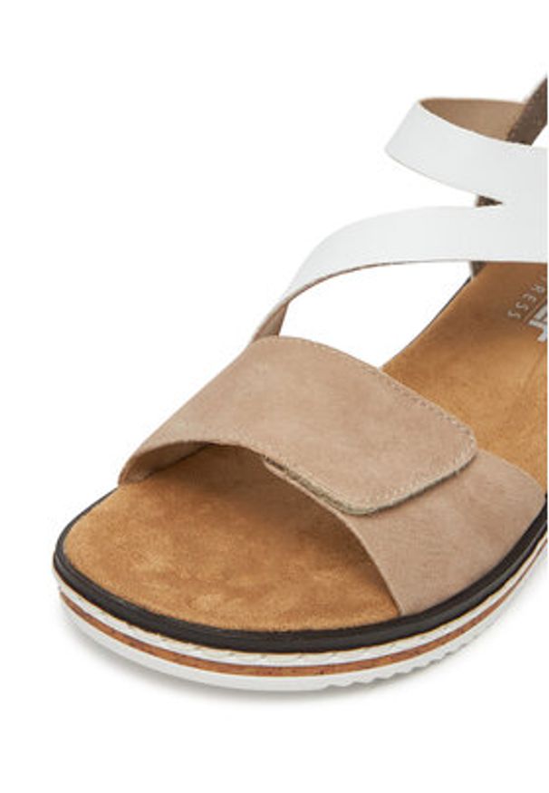 Rieker Sandały CEO-V3660-60 Biały. Kolor: biały. Materiał: materiał