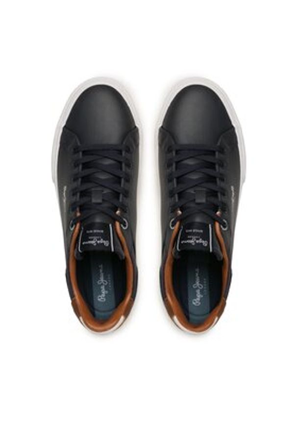 Pepe Jeans Tenisówki Kenton Court PMS30839 Granatowy. Kolor: niebieski. Materiał: skóra