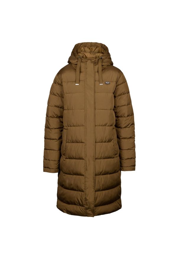 TRESPASS - Kurtka Ocieplana Damska Leyla. Kolor: zielony. Materiał: puch. Sport: turystyka piesza