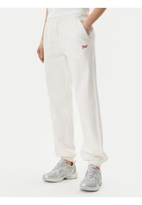 Tommy Jeans Spodnie dresowe Script DW0DW20670 Écru Relaxed Fit. Materiał: bawełna #1