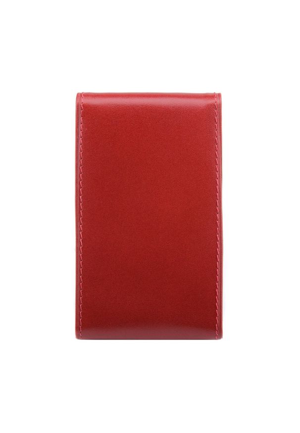 Wittchen - Etui na wizytówki ze skóry twarde. Kolor: czerwony. Materiał: skóra