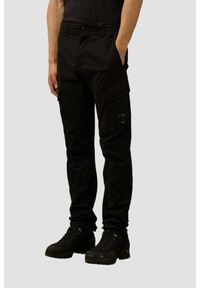 C.P. Company - C.P. COMPANY Czarne męskie spodnie Cargo Pant, Rozmiar 48. Kolor: czarny. Materiał: elastan, bawełna